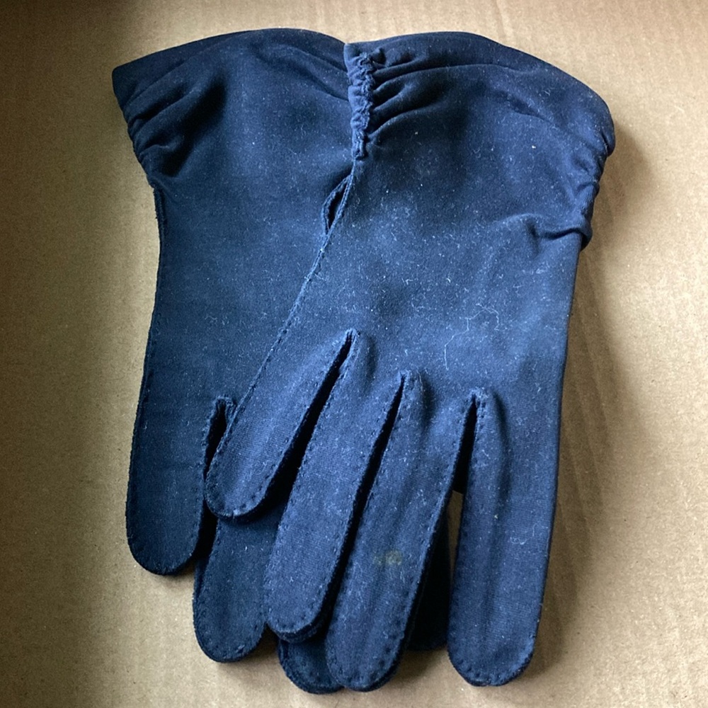 Vintage Navy Gloves